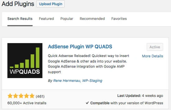 WP Quads Plugin